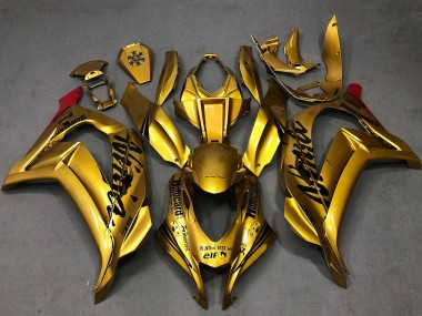 2016-2020 Kawasaki ZX10R Motorcycle Fairings - Gold Black Red Canada Websites