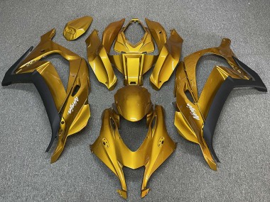 2016-2020 Kawasaki ZX10R Motorcycle Fairings - Gold Black White Ninja Canada Websites