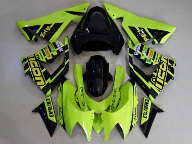 2004-2005 Kawasaki ZX10R Motorcycle Fairings - High Viz Yellow and Black Canada Websites