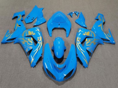 2006-2007 Kawasaki ZX10R Motorcycle Fairings - Light Blue Gold Canada Websites