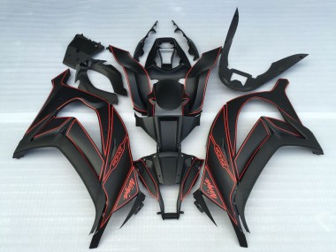 2011-2015 Kawasaki ZX10R Motorcycle Fairings - Matte Black Red Canada Websites