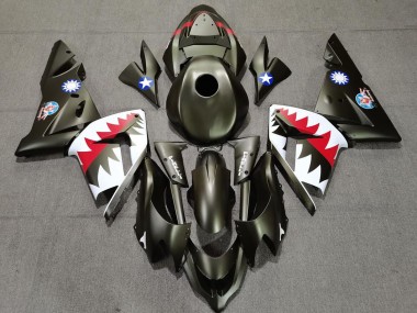 2004-2005 Kawasaki ZX10R Motorcycle Fairings - Military Green Shark Canada Websites
