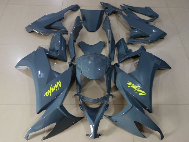2008-2010 Kawasaki ZX10R Motorcycle Fairings - Dark Nardo Grey High Viz Yellow Canada Websites