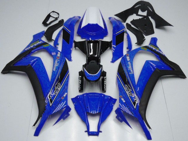 2011-2015 Kawasaki ZX10R Motorcycle Fairings - White Blue Glossy Black OEM Style Canada Websites