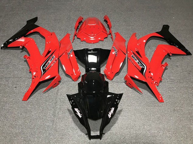 2011-2015 Kawasaki ZX10R Motorcycle Fairings - Red Glossy Black Canada Websites
