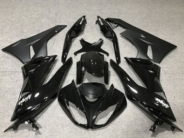 2009-2012 Kawasaki ZX6R Motorcycle Fairing - Glossy Black Matte Black Canada Websites