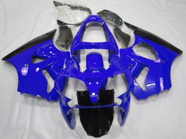 2000-2002 Kawasaki ZX6R Motorcycle Fairings - Blue Glossy Black Canada Websites