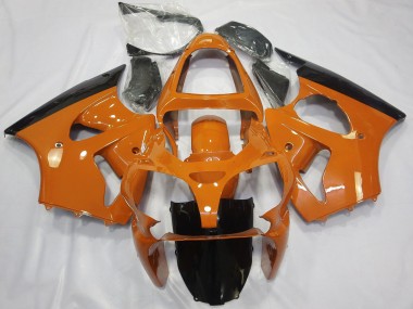 2000-2002 Kawasaki ZX6R Motorcycle Fairings - Orange Glossy Black Canada Websites