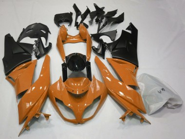 2009-2012 Kawasaki ZX6R Motorcycle Fairings - Orange Glossy Black Matte Black Canada Websites
