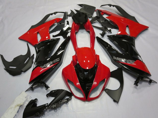 2009-2012 Kawasaki ZX6R Motorcycle Fairings - Red Glossy Black Canada Websites