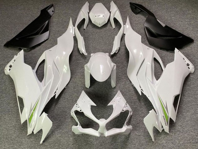 2019-2022 Kawasaki ZX6R Motorcycle Fairings - Pearl White Green Canada Websites