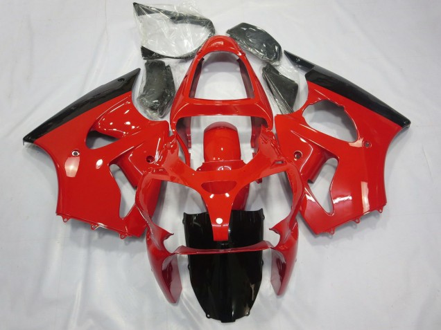 2000-2002 Kawasaki ZX6R Motorcycle Fairings - Red Glossy Black Canada Websites