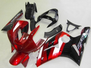 2003-2004 Kawasaki ZX6R Motorcycle Fairings - Red White Glossy Black Canada Websites