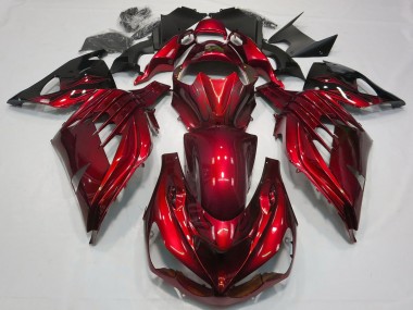 2012-2024 Kawasaki ZX14R Motorcycle Fairing - Red Glossy Black Canada Websites