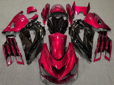 2012-2024 Kawasaki ZX14R Motorcycle Fairings - Red Glossy Black Canada Websites