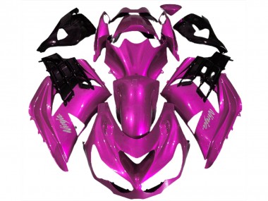 2012-2024 Kawasaki ZX14R Motorcycle Fairings - Hot Pink Black Canada Websites