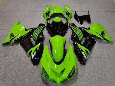 2006-2011 Kawasaki ZX14R Motorcycle Fairings - Green Glossy Black White Ninja Canada Websites