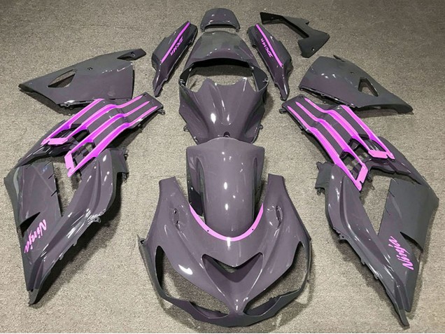 2012-2024 Kawasaki ZX14R Motorcycle Fairings - Nardo Grey Pink Canada Websites