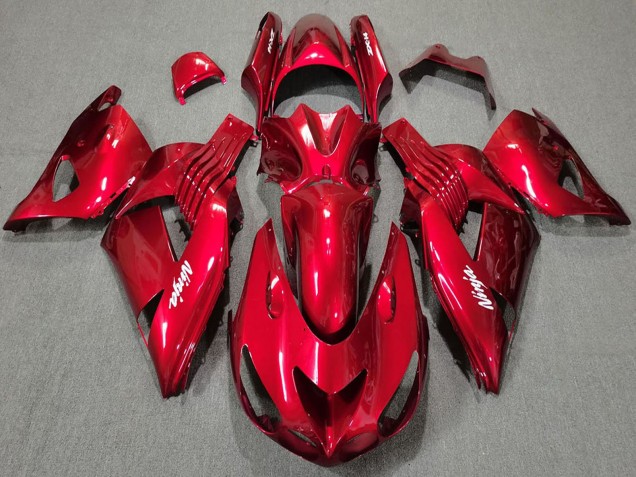 2006-2011 Kawasaki ZX14R Motorcycle Fairings - Red White Ninja Canada Websites