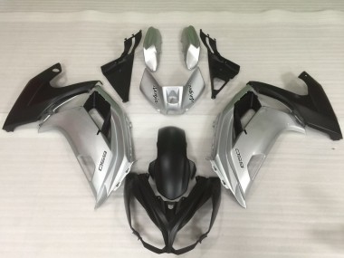 2009-2011 Kawasaki Ninja 650R Motorcycle Fairings - Silver Matte Black Canada Websites