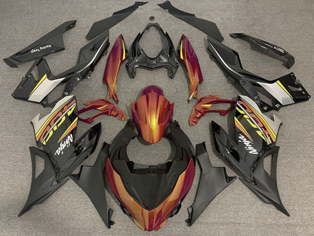 2018-2024 Kawasaki Ninja 400 Motorcycle Fairings - Orange Glossy Black Matte Black OEM Style Canada Websites
