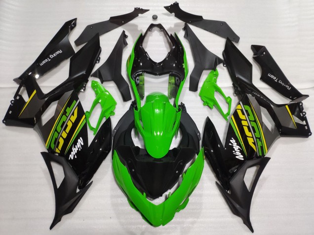 2018-2024 Kawasaki Ninja 400 Motorcycle Fairings - Green Glossy Black Matte Black OEM Style Canada Websites