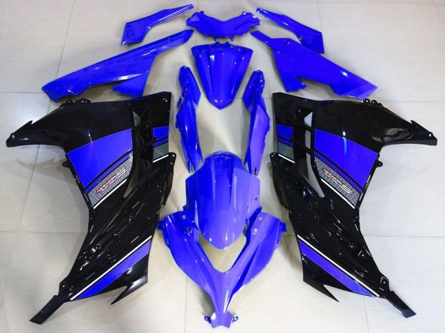 2013-2017 Kawasaki Ninja 300 Motorcycle Fairings - Blue Black Canada Websites