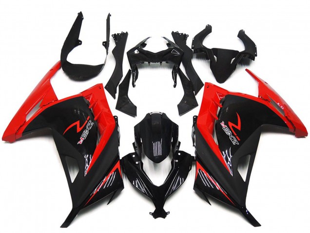 2013-2017 Kawasaki Ninja 300 Motorcycle Fairings - Red Glossy Black Canada Websites