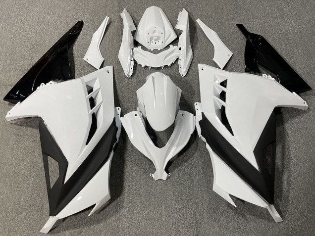 2013-2017 Kawasaki Ninja 300 Motorcycle Fairings - White Black Canada Websites