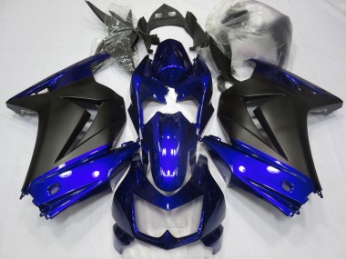 2008-2012 Kawasaki Ninja 250 Motorcycle Fairings - Blue Matte Black Canada Websites