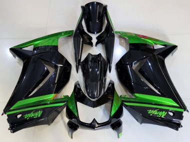 2008-2012 Kawasaki Ninja 250 Motorcycle Fairings - Green Glossy Black Canada Websites