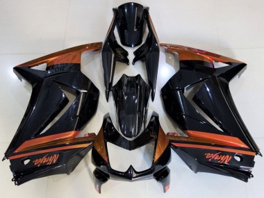 2008-2012 Kawasaki Ninja 250 Motorcycle Fairings - Glossy Black Orange Canada Websites