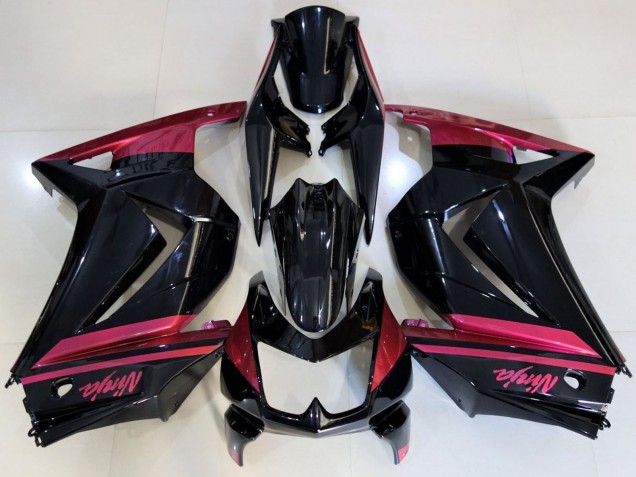2008-2012 Kawasaki Ninja 250 Motorcycle Fairings - Glossy Black Red Canada Websites