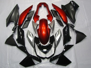 2010-2013 Kawasaki Z1000 Motorcycle Fairings - Red Silver Glossy Black Canada Websites