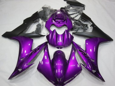 2004-2006 Yamaha R1 Motorcycle Fairings - Purple Matte Black Canada Websites