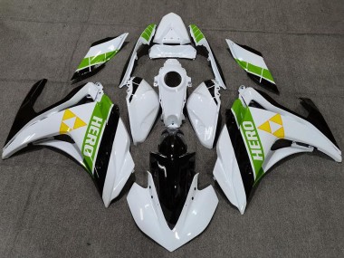 2015-2018 Yamaha R3 Motorcycle Fairings - White Green Glossy Black Canada Websites