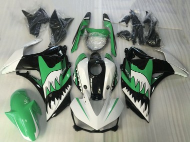 2015-2018 Yamaha R3 Motorcycle Fairing - White Green Black Shark Canada Websites