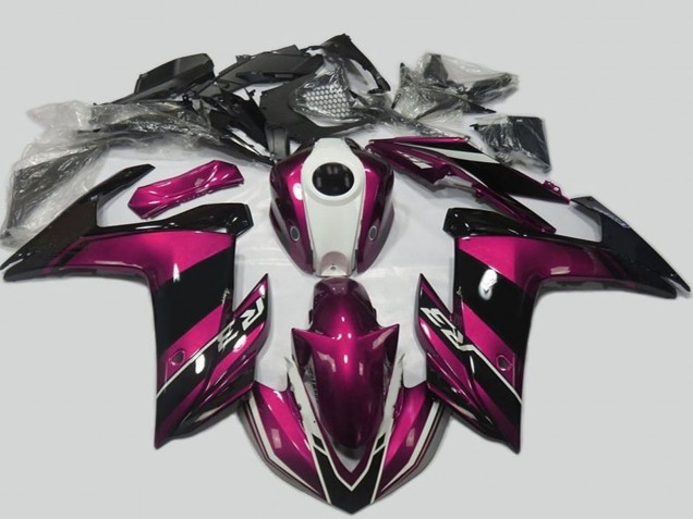 2015-2018 Yamaha R3 Motorcycle Fairing Kits - Purple White Glossy Black Canada Websites