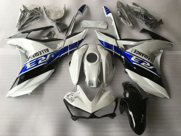 2015-2018 Yamaha R3 Motorcycle Fairings - White Blue Black Canada Websites