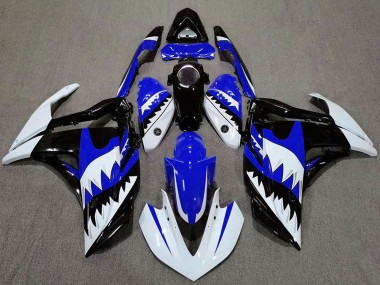 2015-2018 Yamaha R3 Motorcycle Fairings - White Blue Black Shark Canada Websites
