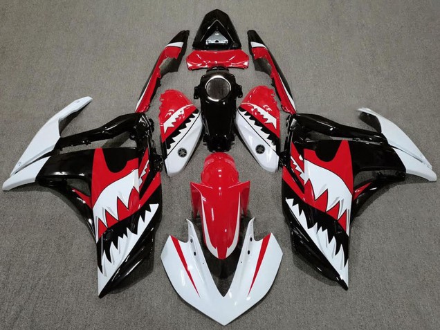 2015-2018 Yamaha R3 Motorcycle Fairings - White Red Black Shark Canada Websites