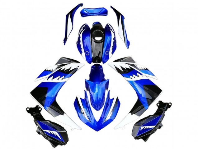 2015-2018 Yamaha R3 Motorcycle Fairings - Blue White Black Shark Canada Websites