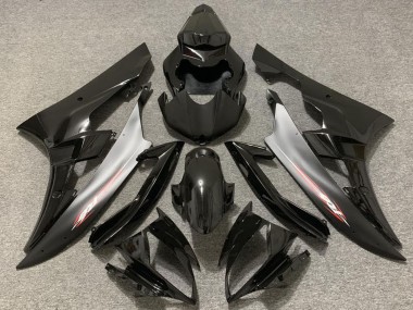 2006-2007 Yamaha R6 Motorcycle Fairings - Glossy Black Silver Canada Websites