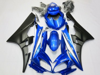 2006-2007 Yamaha R6 Motorcycle Fairings - Blue White Matte Black Canada Websites