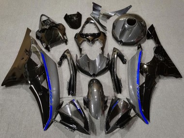 2008-2016 Yamaha R6 Motorcycle Fairings - Glossy Black Carbon Fiber Style Blue Canada Websites