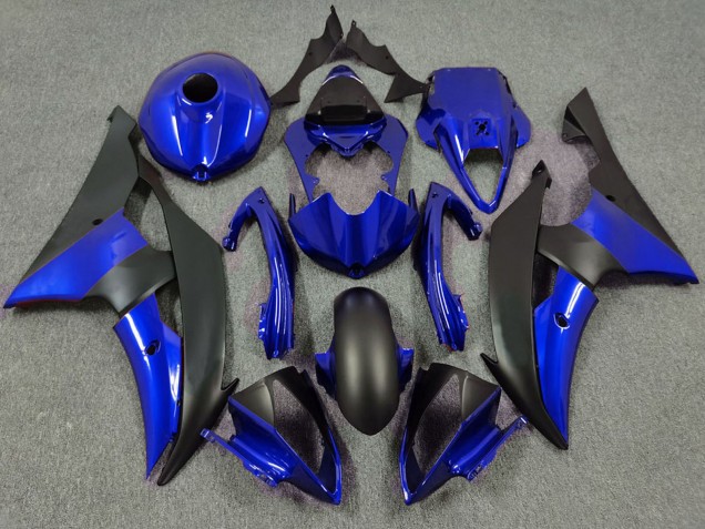 2008-2016 Yamaha R6 Motorcycle Fairing - Blue Matte Black Canada Websites
