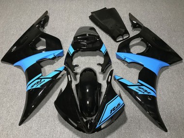2003-2004 Yamaha R6 Motorcycle Fairings - Glossy Black Light Blue Canada Websites