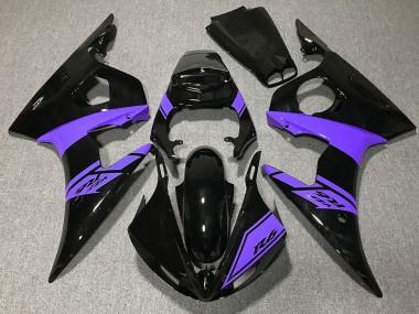 2003-2004 Yamaha R6 Motorcycle Fairings - Glossy Black Purple Canada Websites