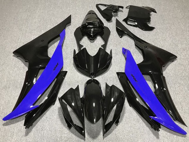 2008-2016 Yamaha R6 Motorcycle Fairings - Blue Glossy Black Canada Websites