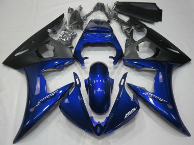 2005 Yamaha R6 Motorcycle Fairings - Dark Blue Matte Black Canada Websites